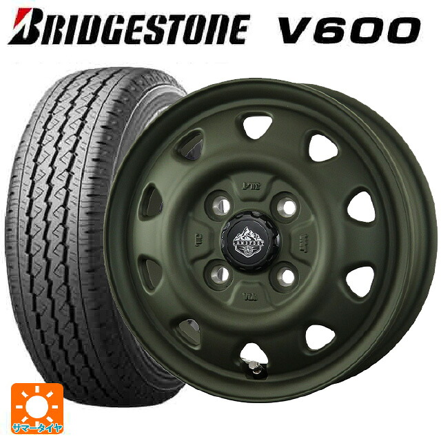 2026年製 155/80R14 88/86N ブリヂストン V600 正規品 トピー ランドフット SWZ OD 14-5J 国産車用 サマータイヤホイール4本セット|タイヤホイール専門店コニシタイヤ