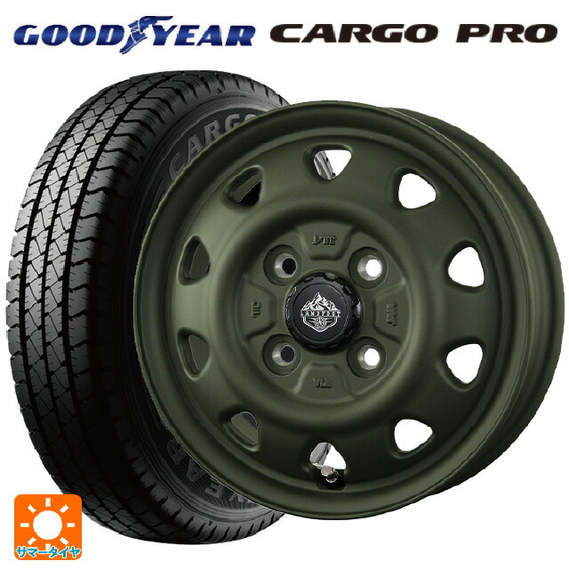トヨタ プロボックス(160系)用 175/80R14 99/98N グッドイヤー カーゴプロ トピー ランドフット SWZ OD 新品サマータイヤホイール 4本セット