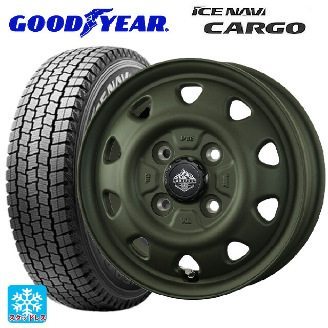 トヨタ プロボックス(160系)用 175/80R14 99/98N グッドイヤー アイスナビ カーゴ トピー ランドフット SWZ OD 新品スタッドレスタイヤホイール 4本セット