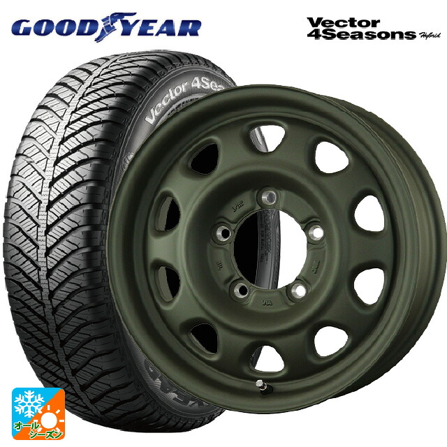 215/65R16 98H グッドイヤー ベクターフォーシーズンズ ハイブリッド トピー ランドフット SWZ OD 16-5.5J 国産車用 オールシーズンタイヤホイール4本セット