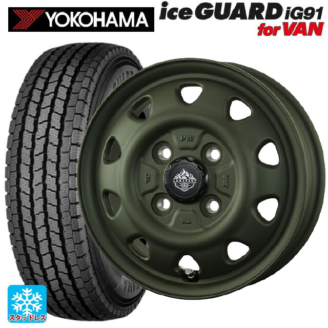 145/80R12 80/78N ヨコハマ アイスガード IG91 for VAN トピー ランドフット SWZ OD 12-3.5J 国産車用 スタッドレスタイヤホイール4本セット|タイヤホイール専門店コニシタイヤ