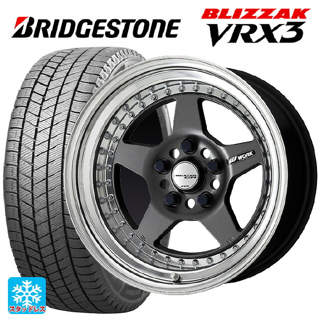 165/55R15 75Q ブリヂストン ブリザック VRX3 正規品 ワーク マイスター CR01 MGM 15-5J 国産車用 スタッドレスタイヤホイール4本セット