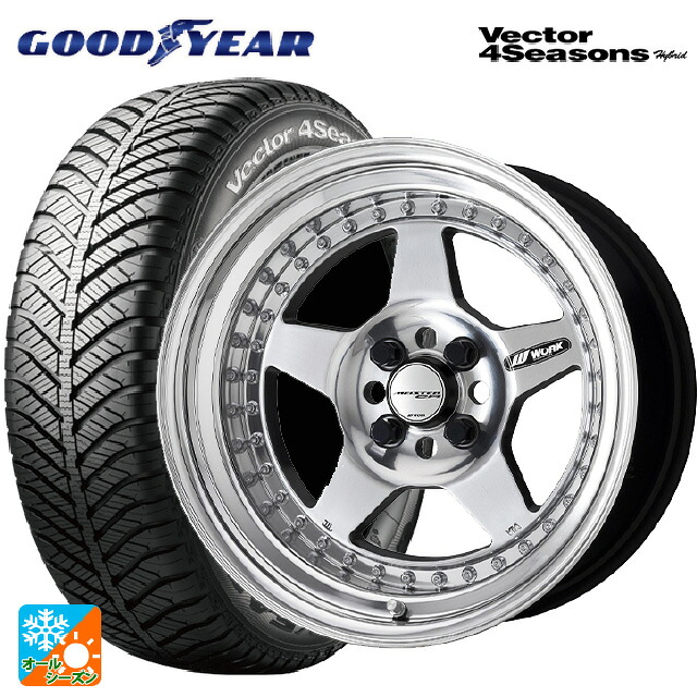 185/55R16 83H グッドイヤー ベクターフォーシーズンズ ハイブリッド ワーク マイスター CR01 PP 16-6J 国産車用 オールシーズンタイヤホイール4本セット｜タイヤホイール専門店コニシタイヤ