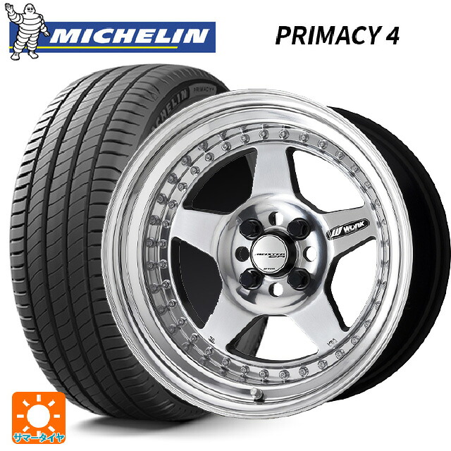 185/60R15 88H XL ミシュラン 正規品 プライマシー4 ワーク マイスター CR01 PP 15-5.5J 国産車用 サマータイヤホイール4本セット｜タイヤホイール専門店コニシタイヤ
