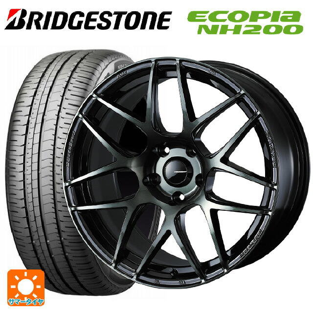 トヨタ ライズハイブリッド(A202)用 195/60R17 90H ブリヂストン エコピア NH200 正規品 ウェッズ ウェッズスポーツ SA27R WBC 新品サマータイヤホイール 4本セット