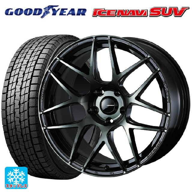 スバル レガシィアウトバック(BS系)用 2025年製 225/60R18 100Q グッドイヤー アイスナビ SUV ウェッズ ウェッズスポーツ SA27R WBC 新品スタッドレスタイヤホイール 4本セット