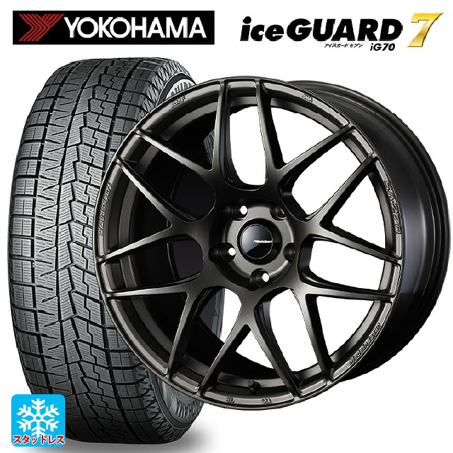 トヨタ カローラ スポーツ(210系)用 2025年製 215/45R17 87Q ヨコハマ アイスガード7(IG70) ウェッズ ウェッズスポーツ SA27R EJ-BRONZE 新品スタッドレスタイヤホイール 4本セット