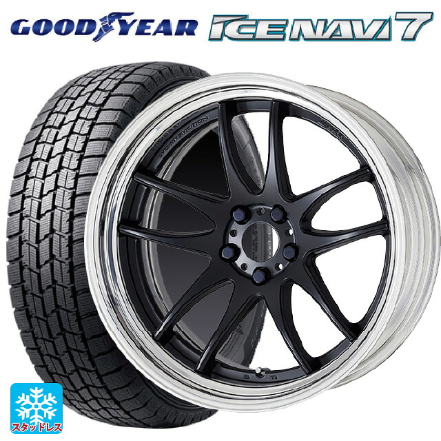 2024年製 195/60R17 90Q グッドイヤー アイスナビ7(数量限定) ワーク エモーション CR 2P MBL 17-6J 国産車用 スタッドレスタイヤホイール4本セット