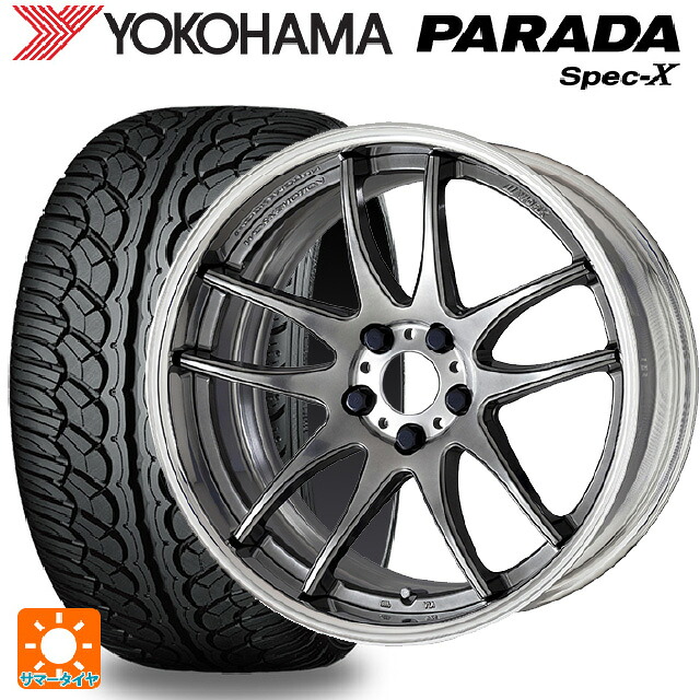 235/60R18 103V ヨコハマ パラダ PA02 ワーク エモーション CR 2P GTS 18-8J 国産車用 サマータイヤホイール4本セット