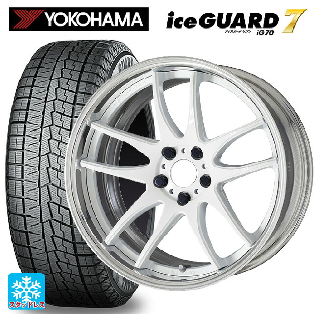 マツダ ロードスター(ND系)用 2025年製 205/40R17 84Q ヨコハマ アイスガード7(IG70) # ワーク エモーション CR 2P WHT 新品スタッドレスタイヤホイール 4本セット