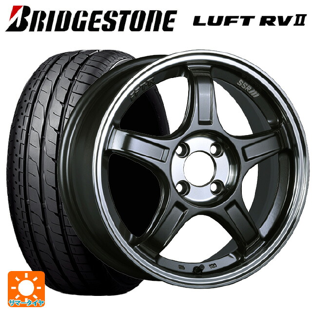 215/60R17 96H ブリヂストン ルフトRV2(日本製) 正規品 # タナベ SSR GT X03 マシンドグラファイトガンメタ＋スモーククリア 17-7J 国産車用 サマータイヤホイール4本セット