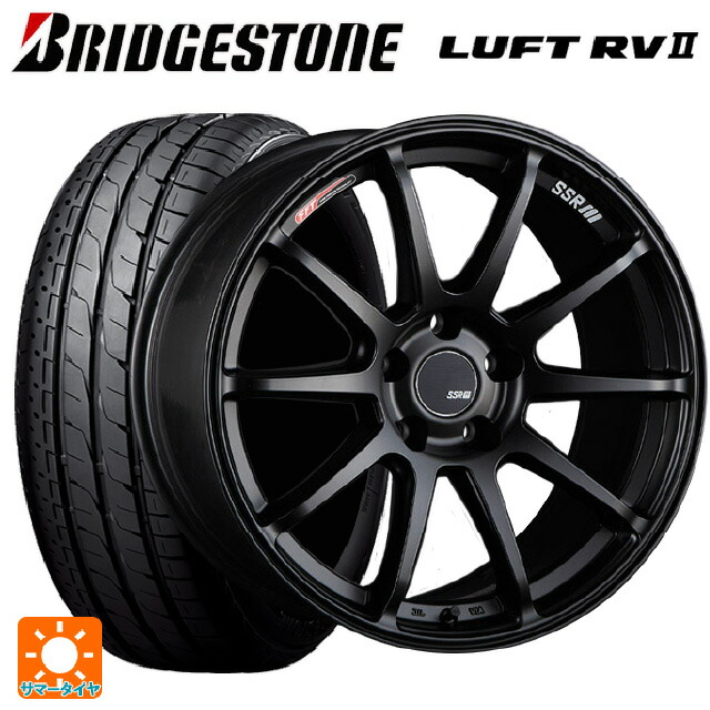 215/60R17 96H ブリヂストン ルフトRV2(日本製) 正規品 # タナベ SSR GT V02 フラットブラック 17-7J 国産車用 サマータイヤホイール4本セット
