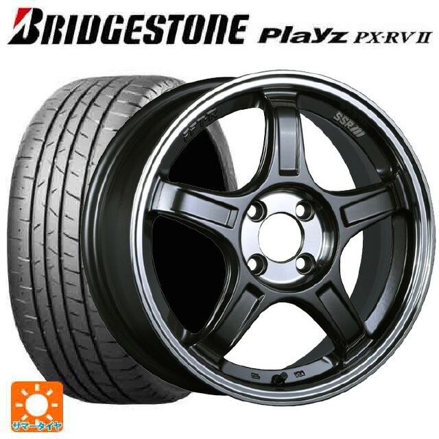 205/50R17 93V XL ブリヂストン プレイズ PX-RV2 正規品 タナベ SSR GT X03 マシンドグラファイトガンメタ＋スモーククリア 17-7J 国産車用 サマータイヤホイール4本セット