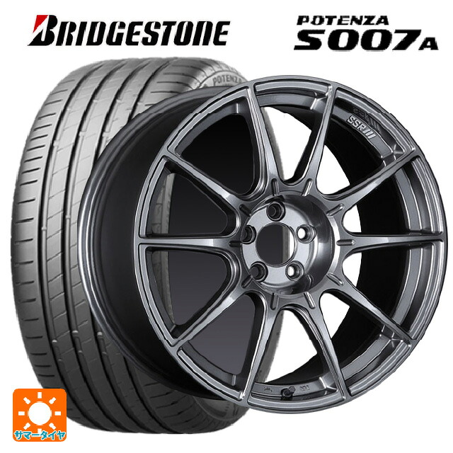 トヨタ カローラ スポーツ(210系)用 215/45R17 91Y XL ブリヂストン ポテンザ S007A 正規品 タナベ SSR GT X01 ダークシルバー 新品サマータイヤホイール 4本セット
