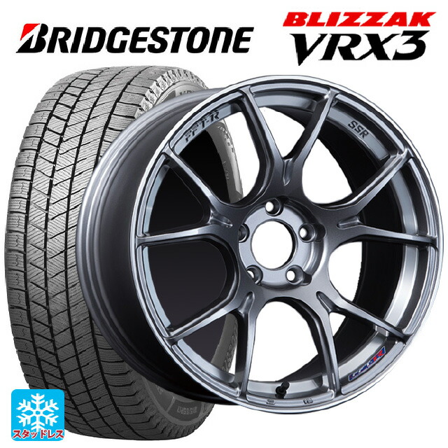 245/40R18 93Q ブリヂストン ブリザック VRX3 正規品 # タナベ SSR GT X02 ダークシルバー 18-8.5J 国産車用 スタッドレスタイヤホイール4本セット|タイヤホイール専門店コニシタイヤ