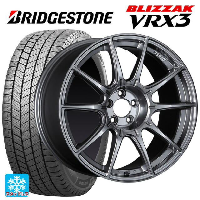 2023年製 245/45R19 102Q XL ブリヂストン ブリザック VRX3 正規品 # タナベ SSR GT X01 ダークシルバー 19-8.5J 国産車用 スタッドレスタイヤホイール4本セット