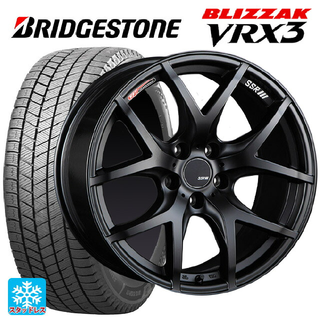 スバル クロストレック(5AA-GUE)用 225/60R17 99Q ブリヂストン ブリザック VRX3 正規品 タナベ SSR GT V03 フラットブラック 新品スタッドレスタイヤホイール 4本セット