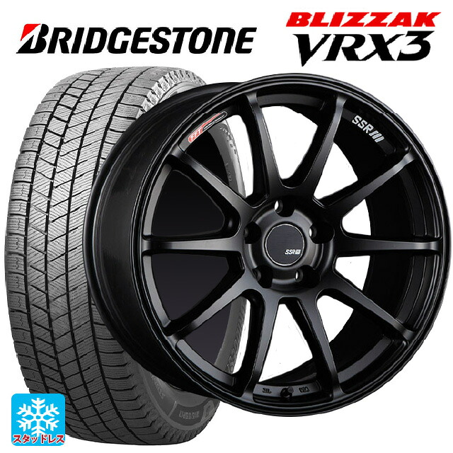 225/60R17 99Q ブリヂストン ブリザック VRX3 正規品 # タナベ SSR GT V02 フラットブラック 17-7J 国産車用 スタッドレスタイヤホイール4本セット｜タイヤホイール専門店コニシタイヤ