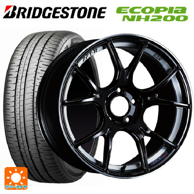 225/45R17 94W XL ブリヂストン エコピア NH200 正規品 タナベ SSR GT X02 グロスブラック 17-7J 国産車用 サマータイヤホイール4本セット