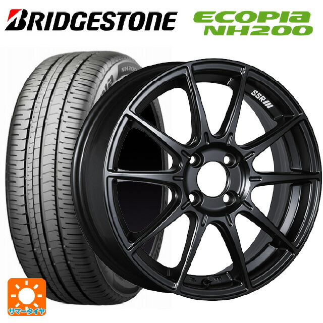 225/45R17 94W XL ブリヂストン エコピア NH200 正規品 タナベ SSR GT X01 フラットブラック 17-7J 国産車用 サマータイヤホイール4本セット