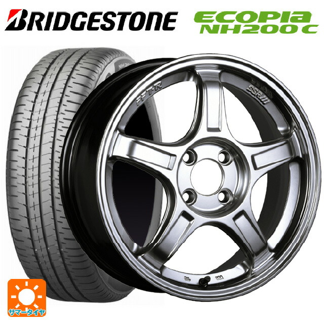 ミツビシ デリカミニ(4WD車)(B3系)用 165/60R15 77H ブリヂストン エコピア NH200C 正規品 タナベ SSR GT X03 クロムシルバー 新品サマータイヤホイール 4本セット