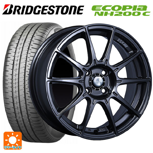 165/55R15 75V ブリヂストン エコピア NH200C 正規品 タナベ SSR GT X01 ST スペック ダークガンメタ 15-5J 国産車用 サマータイヤホイール4本セット｜タイヤホイール専門店コニシタイヤ