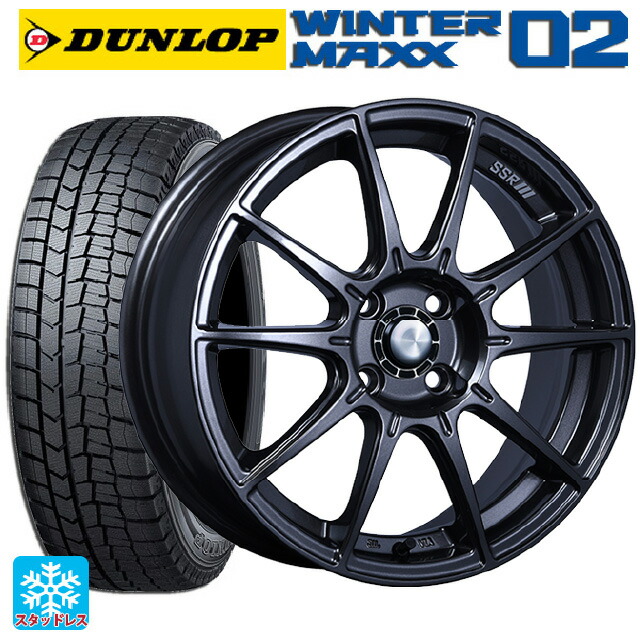 185/65R15 92Q XL ダンロップ ウィンターマックス 02(WM02) # タナベ SSR GT X01 R スペック ダークガンメタ 15-6J 国産車用 スタッドレスタイヤホイール4本セット