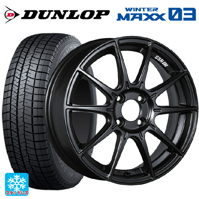 ニッサン ノートオーラ(E13)用 205/55R16 91Q ダンロップ ウィンターマックス 03(WM03) タナベ SSR GT X01 フラットブラック 新品スタッドレスタイヤホイール 4本セット|タイヤホイール専門店コニシタイヤ