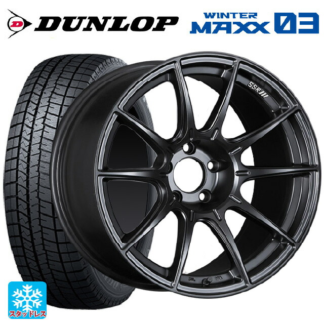 トヨタ GRヤリス(PA系)用 255/35R18 90Q ダンロップ ウィンターマックス 03(WM03) タナベ SSR GT X01 フラットブラック 新品スタッドレスタイヤホイール 4本セット|タイヤホイール専門店コニシタイヤ