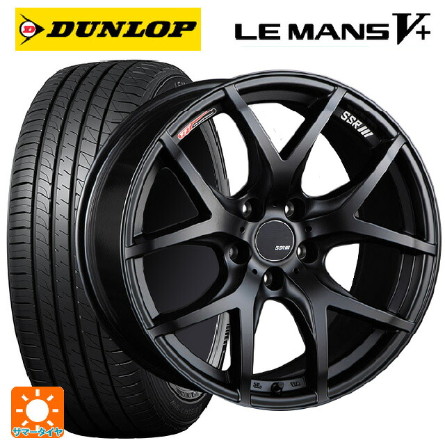 トヨタ アルファード(30系)用 245/40R19 98W XL ダンロップ ルマン5プラス(ルマン5+) タナベ SSR GT V03 フラットブラック 新品サマータイヤホイール 4本セット|タイヤホイール専門店コニシタイヤ