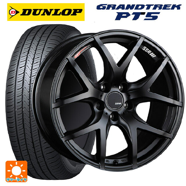 225/55R19 99V ダンロップ グラントレックPT5 タナベ SSR GT V03 フラットブラック 19-8.5J 国産車用 サマータイヤホイール4本セット