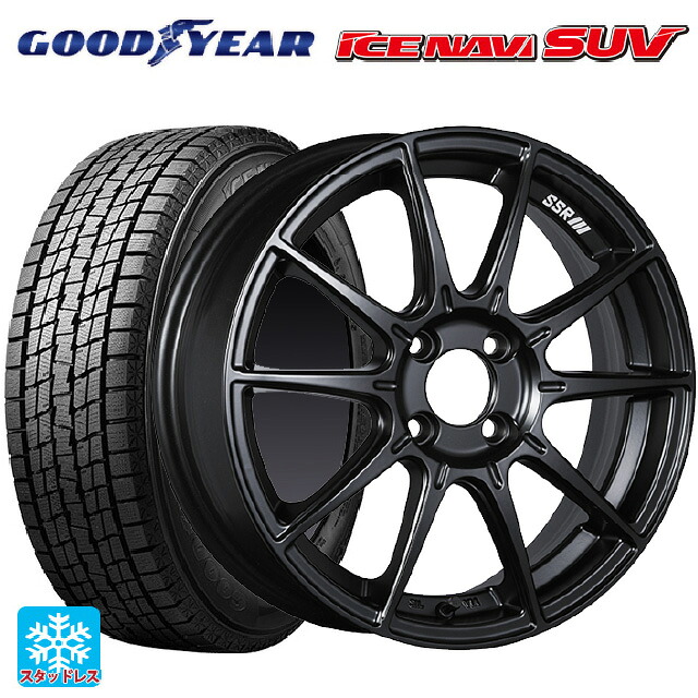 225/60R17 99Q グッドイヤー アイスナビ SUV # タナベ SSR GT X01 フラットブラック 17-7J 国産車用 スタッドレスタイヤホイール4本セット｜タイヤホイール専門店コニシタイヤ 112,420円
