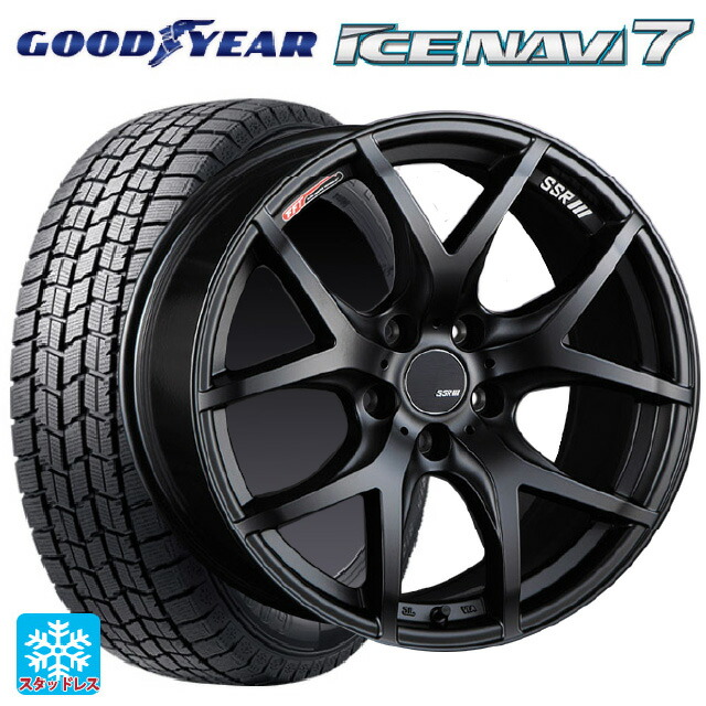 2025年製 215/50R17 91Q グッドイヤー アイスナビ7(数量限定) # タナベ SSR GT V03 フラットブラック 17-7J 国産車用 スタッドレスタイヤホイール4本セット