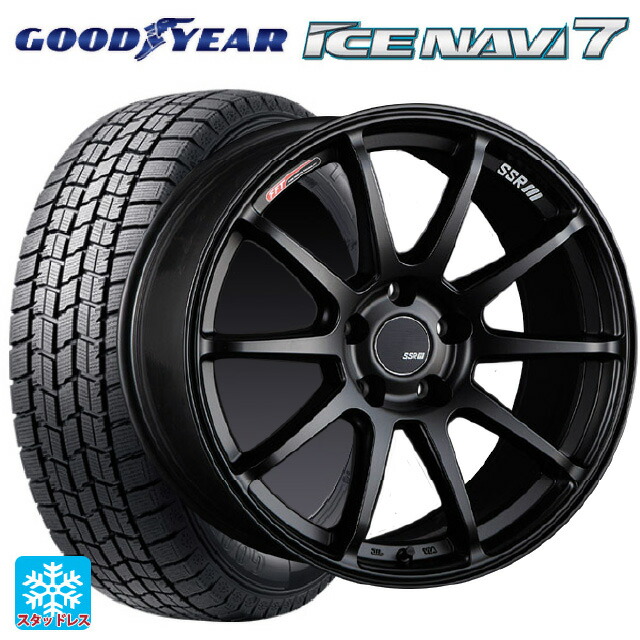 2025年製 215/50R17 91Q グッドイヤー アイスナビ7(数量限定) # タナベ SSR GT V02 フラットブラック 17-7J 国産車用 スタッドレスタイヤホイール4本セット