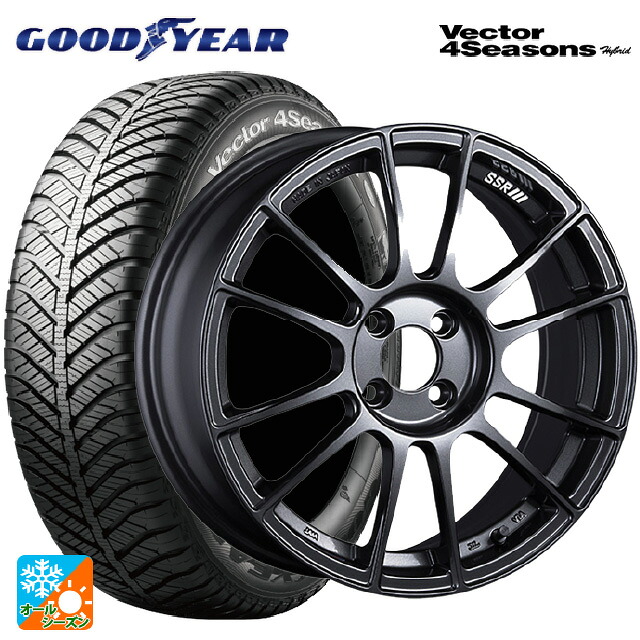トヨタ ライズ(A200/A210)用 195/60R17 90H グッドイヤー ベクターフォーシーズンズ ハイブリッド タナベ SSR GT X04 ダークガンメタ 新品オールシーズンタイヤホイール 4本セット|タイヤホイール専門店コニシタイヤ