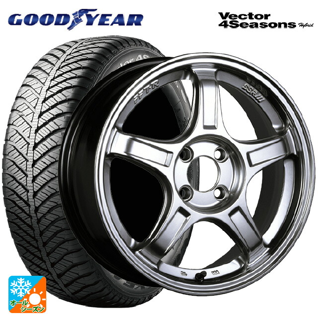 トヨタ ライズ(A200/A210)用 195/60R17 90H グッドイヤー ベクターフォーシーズンズ ハイブリッド タナベ SSR GT X03 クロムシルバー 新品オールシーズンタイヤホイール 4本セット|タイヤホイール専門店コニシタイヤ