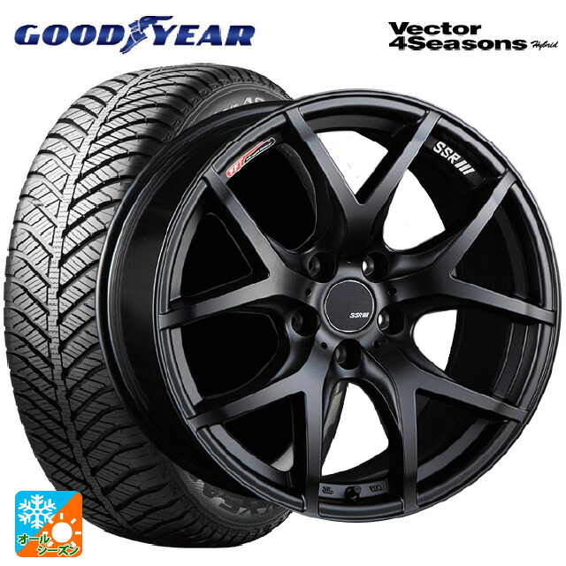 ホンダ ZR-V(RZ4)用 215/60R17 96H グッドイヤー ベクターフォーシーズンズ ハイブリッド タナベ SSR GT V03 フラットブラック 新品オールシーズンタイヤホイール 4本セット