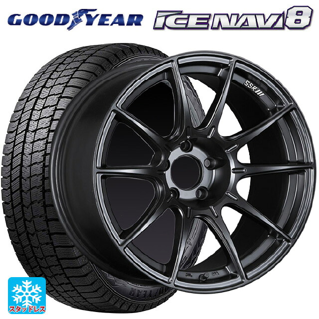 2022年製 225/55R19 99Q グッドイヤー アイスナビ8 # タナベ SSR GT X01 フラットブラック 19-8.5J 国産車用 スタッドレスタイヤホイール4本セット