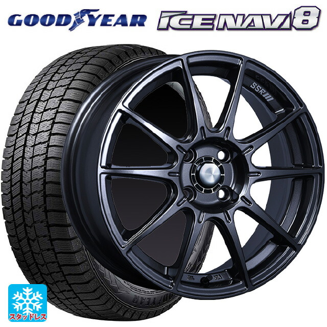 スズキ ハスラー(MR52/92S)用 165/65R15 81Q グッドイヤー アイスナビ8 # タナベ SSR GT X01 ST スペック ダークガンメタ 新品スタッドレスタイヤホイール 4本セット