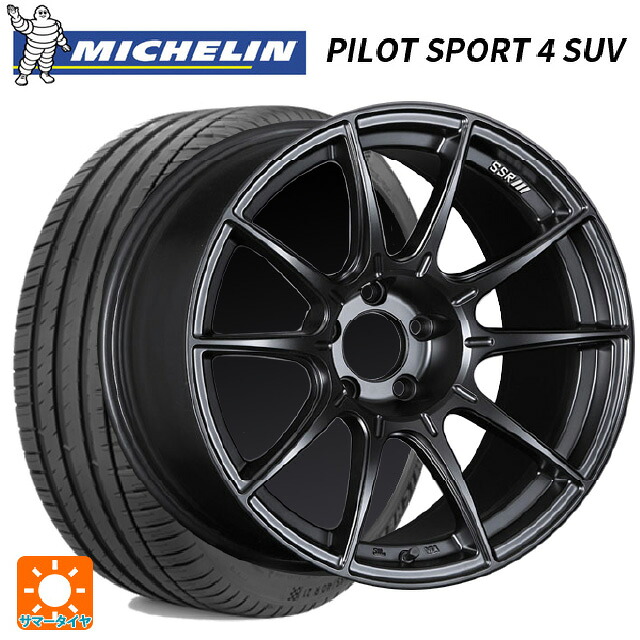 トヨタ bZ4X(11/15系)用 235/60R18 107W XL ミシュラン 正規品 パイロットスポーツ4SUV タナベ SSR GT X01 フラットブラック 新品サマータイヤホイール 4本セット