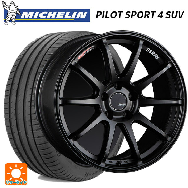 トヨタ bZ4X(11/15系)用 235/60R18 107W XL ミシュラン 正規品 パイロットスポーツ4SUV タナベ SSR GT V02 フラットブラック 新品サマータイヤホイール 4本セット