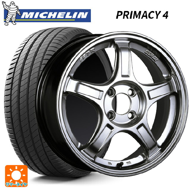 215/45R17 87W ミシュラン 正規品 プライマシー4 タナベ SSR GT X03 クロムシルバー 17-7J 国産車用 サマータイヤホイール4本セット