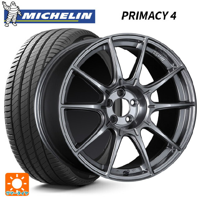 トヨタ カローラ スポーツ(210系)用 215/45R17 87W ミシュラン 正規品 プライマシー4 タナベ SSR GT X01 ダークシルバー 新品サマータイヤホイール 4本セット