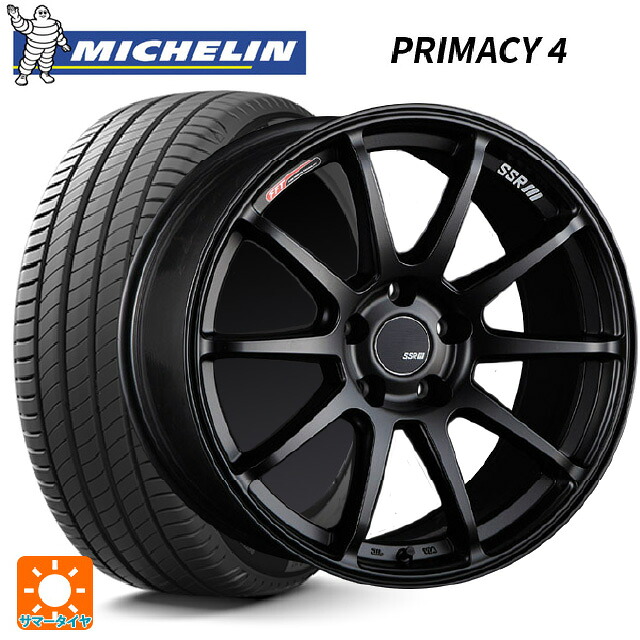 225/65R17 102H ミシュラン 正規品 プライマシー4 タナベ SSR GT V02 フラットブラック 17-7J 国産車用 サマータイヤホイール4本セット