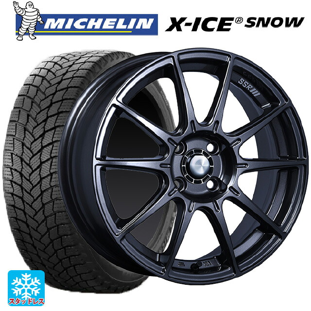 185/65R15 92T XL ミシュラン エックスアイス スノー 正規品 タナベ SSR GT X01 R スペック ダークガンメタ 15-6J 国産車用 スタッドレスタイヤホイール4本セット