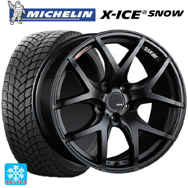 245/50R18 104H XL ミシュラン 正規品 エックスアイス スノー タナベ SSR GT V03 フラットブラック 18-8.5J 国産車用 スタッドレスタイヤホイール4本セット