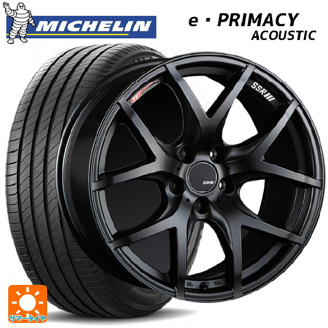 235/45R18 98V XL ミシュラン 正規品 Eプライマシー アコースティック タナベ SSR GT V03 フラットブラック 18-8J 国産車用 サマータイヤホイール4本セット