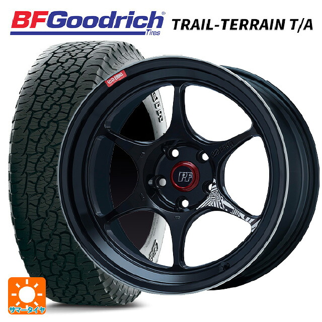 245/65R17 111T XL BFグッドリッチ トレイルテレーン T/A ホワイトレター 正規品 エンケイ パフォーマンスライン PF06 マシニングブラック 17-7J 国産車用 サマータイヤホイール4本セット