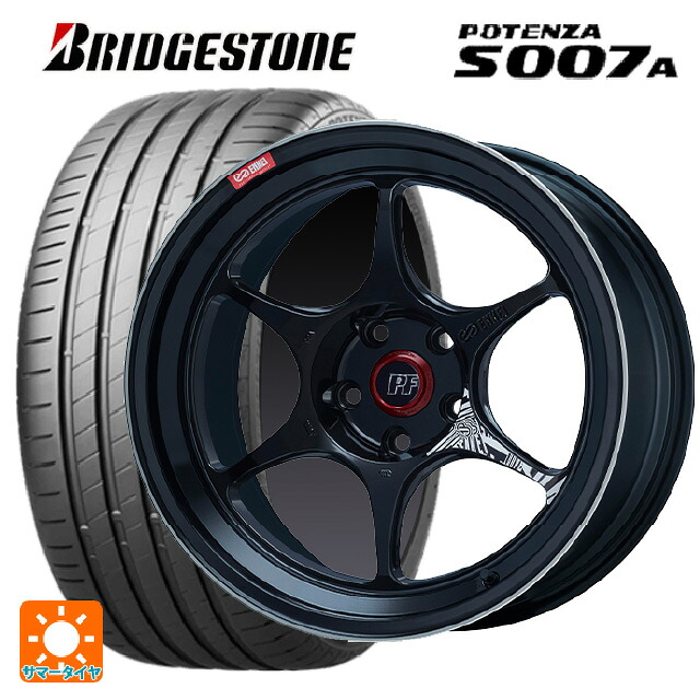 215/50R17 91W ブリヂストン ポテンザ S007A 正規品 エンケイ パフォーマンスライン PF06 マシニングブラック 17-7.5J 国産車用 サマータイヤホイール4本セット｜タイヤホイール専門店コニシタイヤ