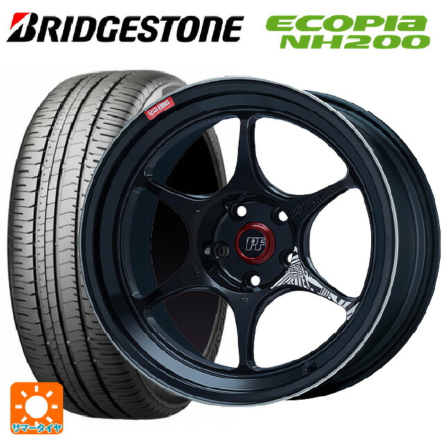 215/45R17 91W XL ブリヂストン エコピア NH200 正規品 エンケイ パフォーマンスライン PF06 マシニングブラック 17-7.5J 国産車用 サマータイヤホイール4本セット｜タイヤホイール専門店コニシタイヤ 141,350円
